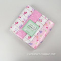 muslin hot sale print stripe little floral and loving heart pattern patchwork baby blanket
